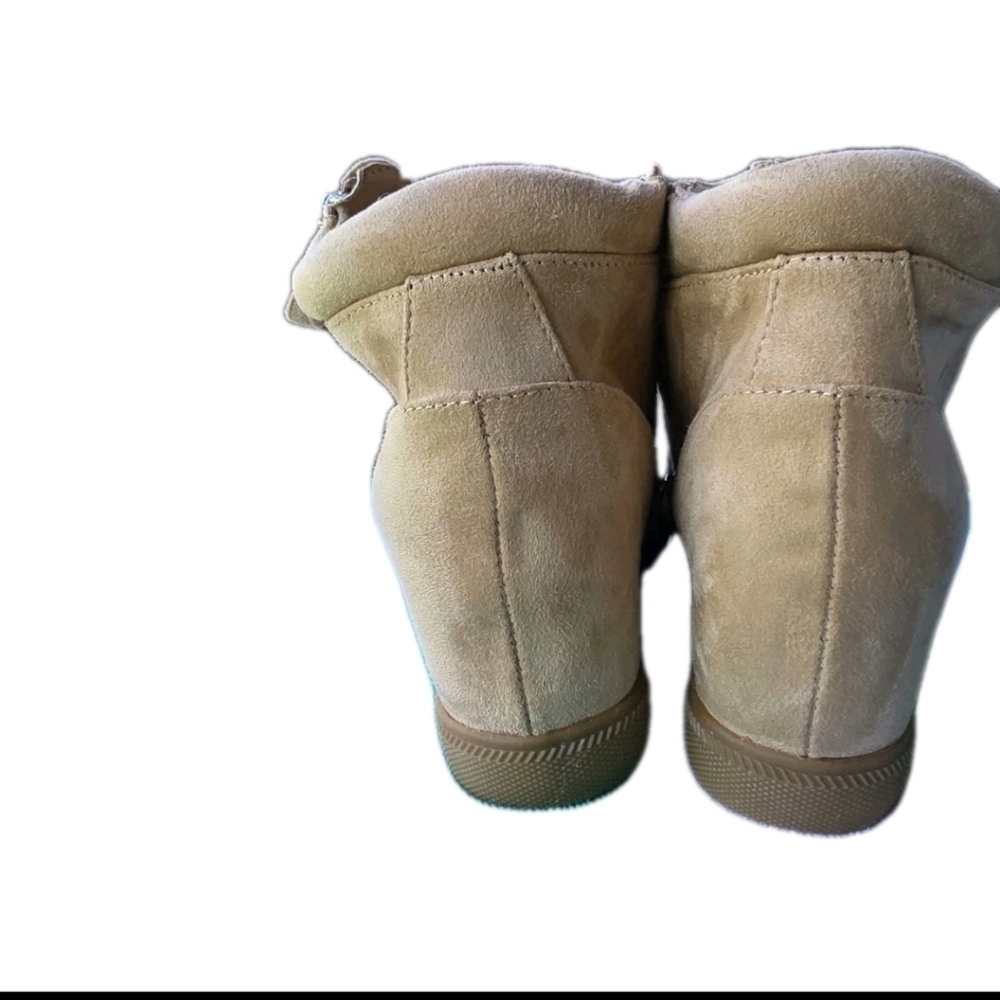 Maurices Beige Heeled Boots with Zipper - Picture 4 of 8